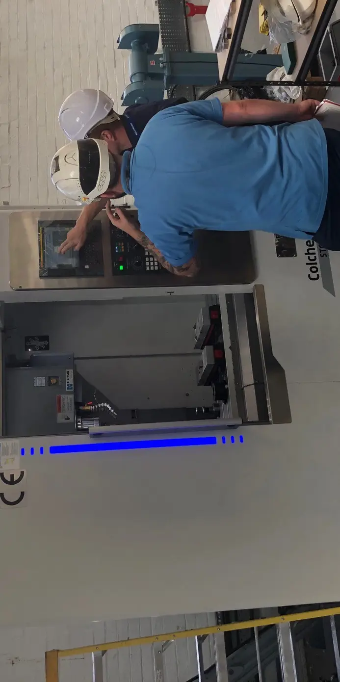 A Colchester engineer giving some training A Colchester engineer giving some training