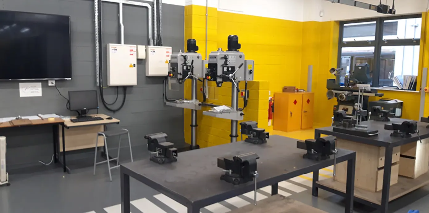 Two Colchester drills in the college workshop Two Colchester drills in the college workshop