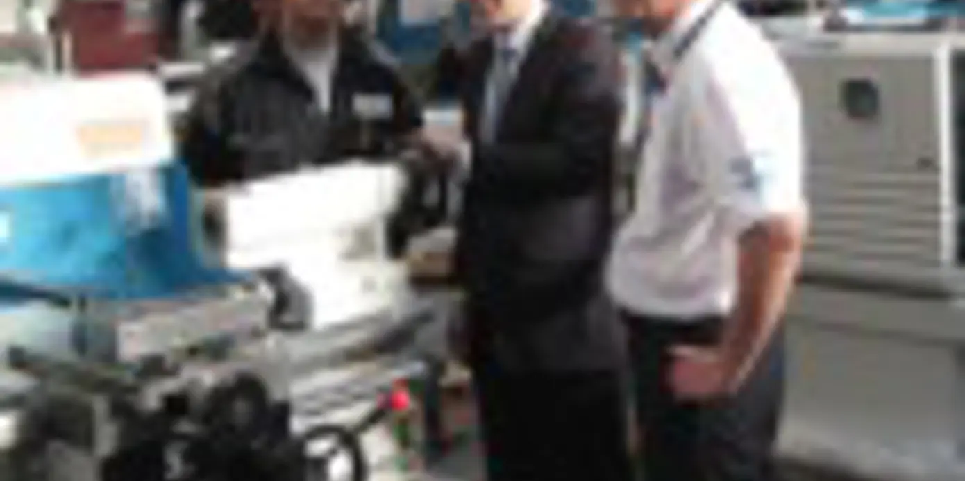 Business Minister, Matt Hancock (centre) with Electrical Apprentice Anthony Travers (l) and 600 UK MD Mike Berry Business Minister, Matt Hancock (centre) with Electrical Apprentice Anthony Travers (l) and 600 UK MD Mike Berry